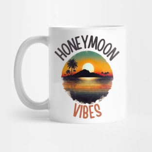Honeymoon Vibes Tropical Vintage Sunset Mug